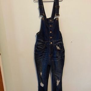 Cute Skinny jean overalls.